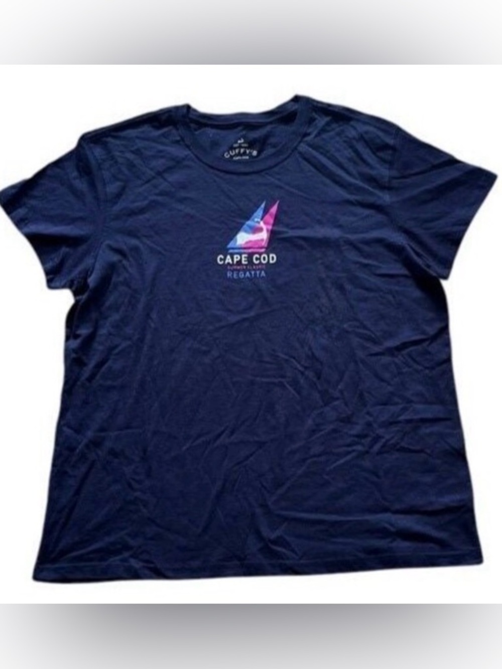 ❤️ Cape Cod Regatta Soft Cotton Navy Blue Short Sleeve Women’s T-shirt Size XL